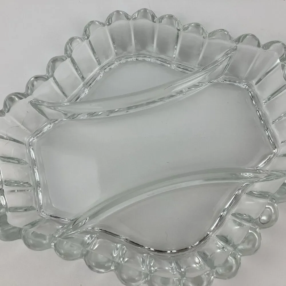 Lot of 10 Glass Unbranded Clear Crystal Vintage Glassware